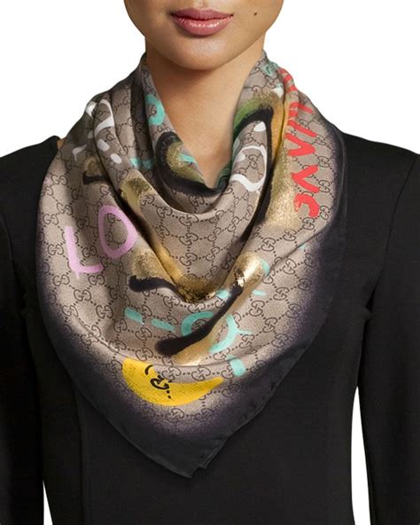 gucci blue scarf|gucci silk scarf sale.